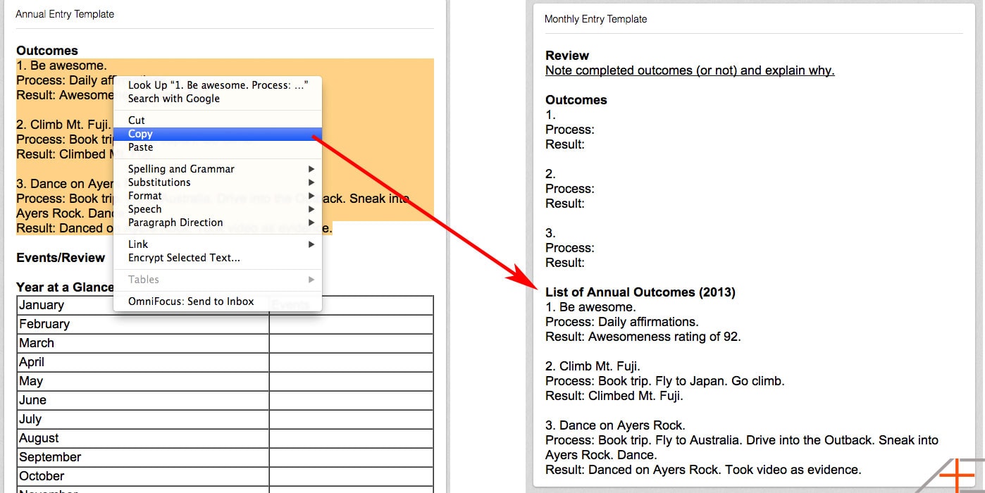 Copy Outcomes