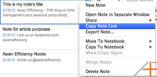 Copy Note Link in Evernote Copy Note Link in Evernote