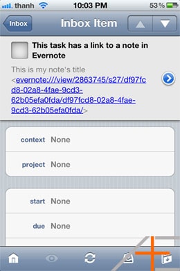 Evernote Note Links work on iOS as well. Evernote Note Links work on iOS as well.