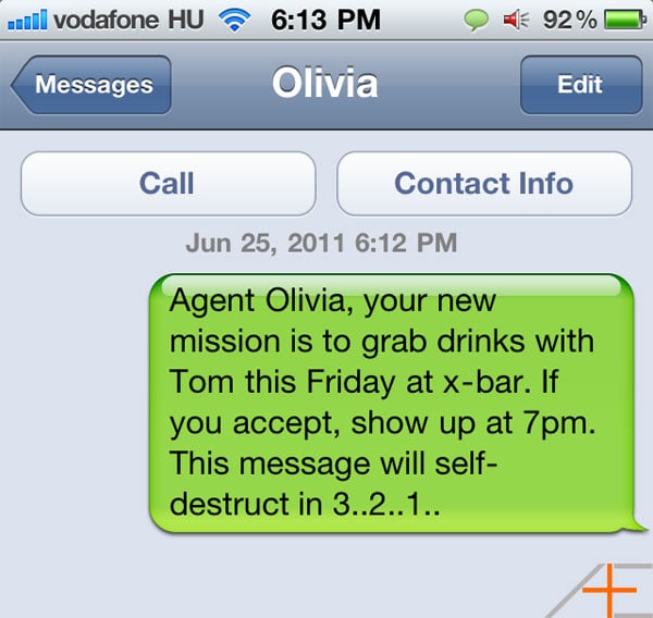 Funny iPhone text message Funny iPhone text message