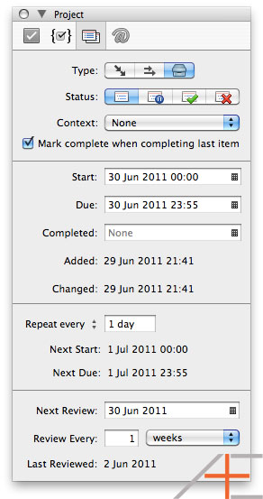 OmniFocus Advanced: Daily Recurring Project OmniFocus Advanced: Daily Recurring Project