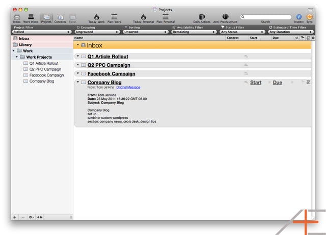 OmniFocus Advanced: Stalled Projects OmniFocus Advanced: Stalled Projects