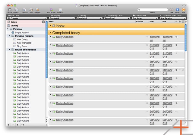OmniFocus: Tom Jenkins' Completed: Personal Perspective OmniFocus: Tom Jenkins' Completed: Personal Perspective