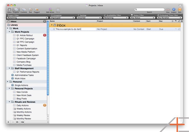 OmniFocus: Tom Jenkins' Inbox OmniFocus: Tom Jenkins' Inbox