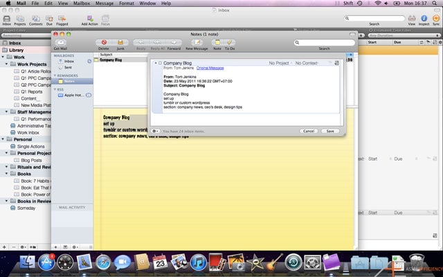 OmniFocus and Apple Mail Send to Inbox 2 OmniFocus and Apple Mail Send to Inbox Part Two
