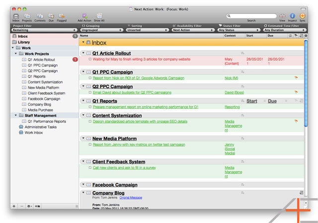 OmniFocus: Tom Jenkins' Next Action: Work Perspective OmniFocus: Tom Jenkins' Next Action: Work Perspective