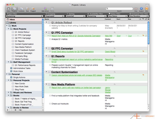 OmniFocus: Project View OmniFocus: Project View
