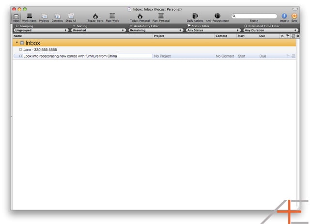 OmniFocus Workflow: Tom Jenkins' Personal Inbox OmniFocus Workflow: Tom Jenkins' Personal Inbox
