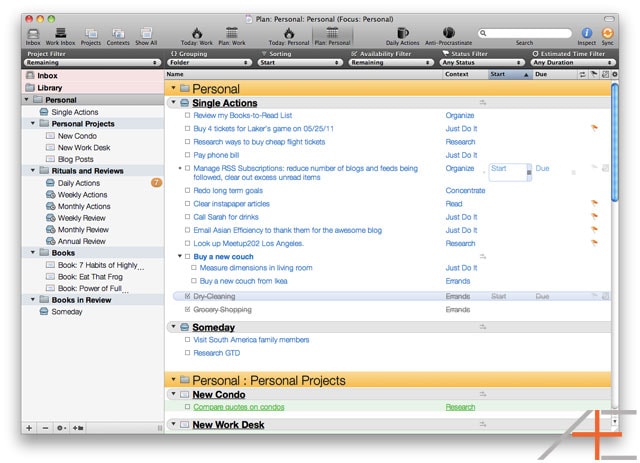 OmniFocus Workflow: Tom Jenkins' Personal Planning View OmniFocus Workflow: Tom Jenkins' Personal Planning View