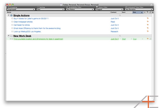 OmniFocus Workflow: Tom Jenkins' Personal Today View OmniFocus Workflow: Tom Jenkins' Personal Today View