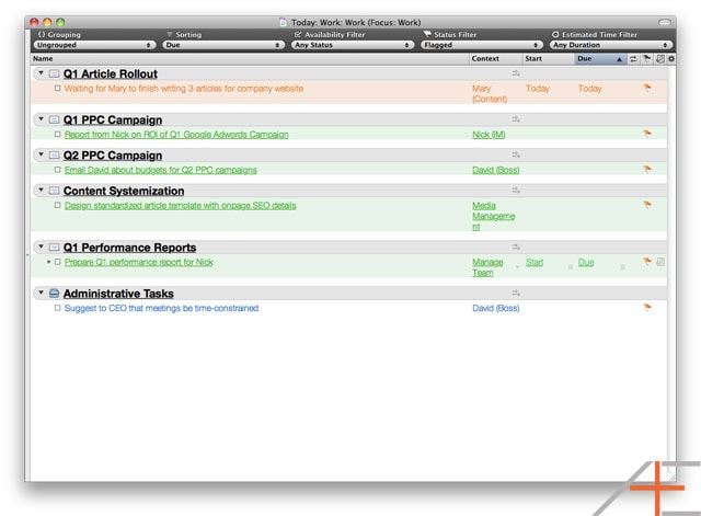 OmniFocus Workflow: Tom Jenkins' Work Today View OmniFocus Workflow: Tom Jenkins' Work Today View