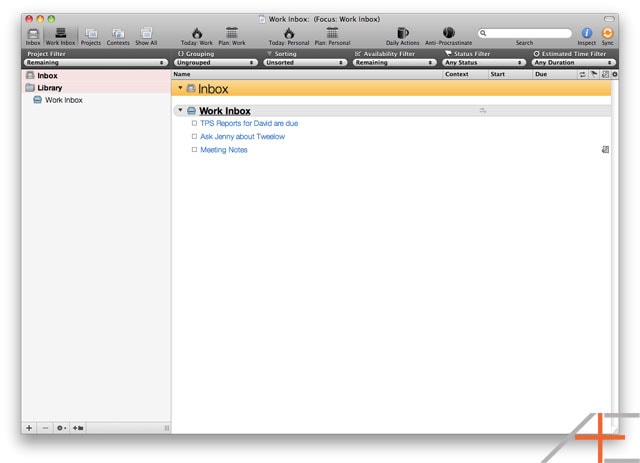 OmniFocus Workflow: Tom Jenkins' Work Inbox OmniFocus Workflow: Tom Jenkins' Work Inbox