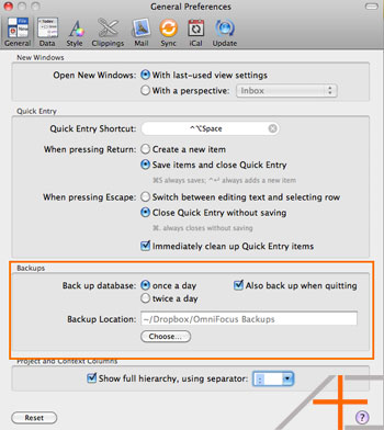 Omnifocus and dropbox Omnifocus and dropbox