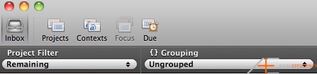 Omnifocus toolbar setup Omnifocus toolbar setup