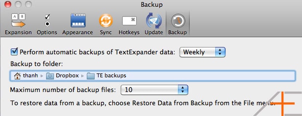 textexpander backups textexpander backups