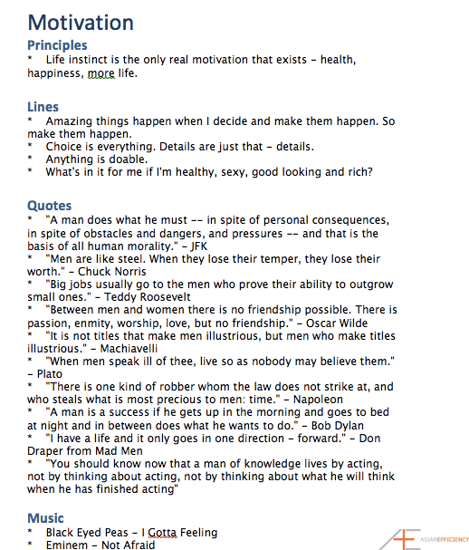 Sample Motivation Page Sample Motivation Page